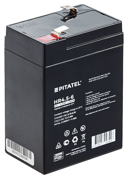Аккумулятор Pitatel HR4.5-6, 6V 4.5Ah