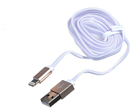Кабель Lightning, USB для Apple iPhone 5, 5C, 5S, 6, 6, 7 Plus, Metal color, плоский